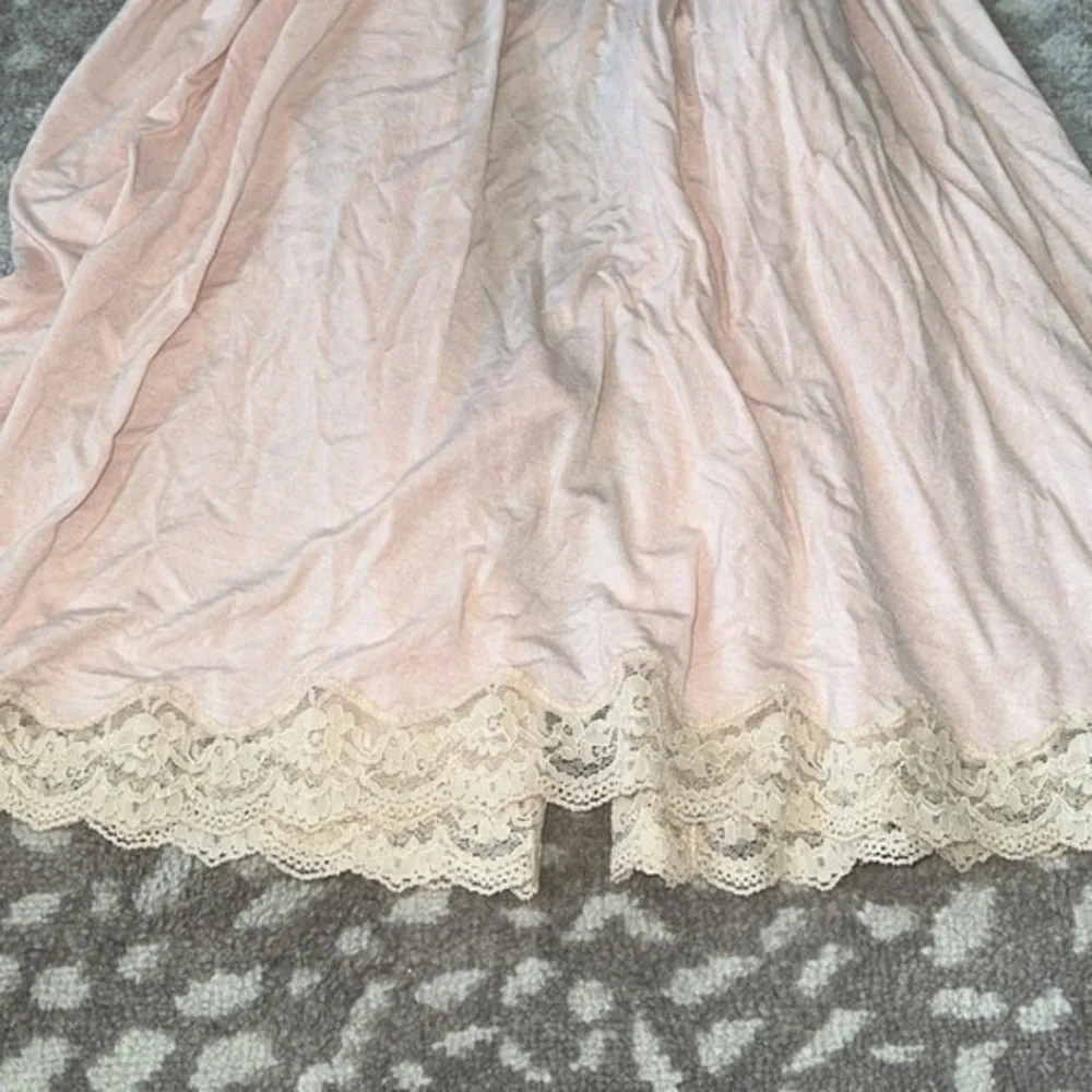 Eberjey Lady Godiva‎ Blush Pink Lace Trimmed Robe Small